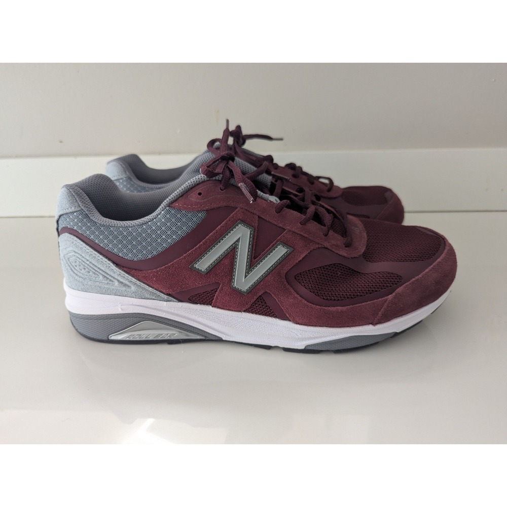 New Balance Men's 1540 V3 Running Shoes, Burgundy/Grey (Made in USA) Size 13 4E
